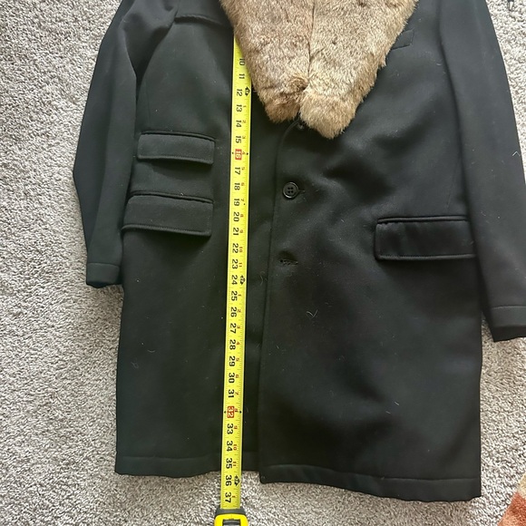 Mens Wool & rabbit fur coat - Picture 14 of 15